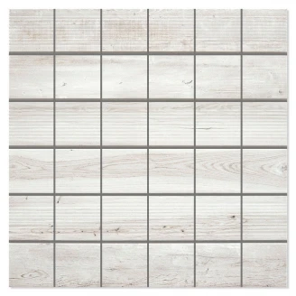 Mosaik Klinker Bobal Hvid Mat 30x30 (5x5) cm